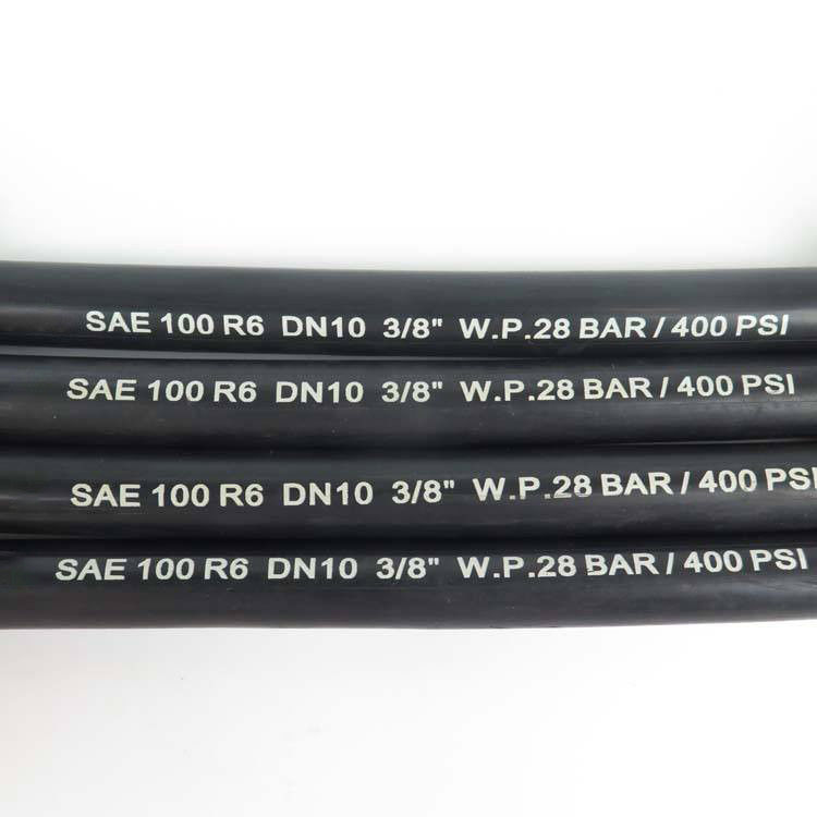 EN853 SAE 100 R6 أنابيب هيدروليكية ملفوفة بالأسلاك النفطية الهواء المياه أنابيب المطاط النسيجي