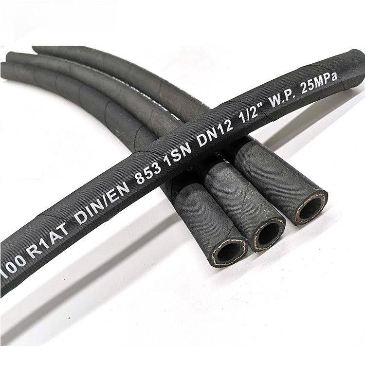 ضغط مرتفع 3/8 1sn الخيوط الهيدروليكية أنابيب SAE 100r1 En853 الضغط زيت الوقود الصناعي أنابيب أنابيب هيدروليكية